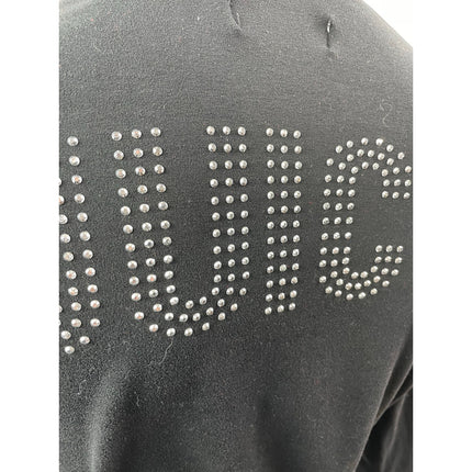Juicy Couture Women's Black Rhinestone Long Sleeve Tie Sleepwear Robe Size M