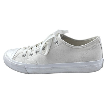 H&M Men's White Canvas Lace Up Low Top Casual Trainers Sneakers Shoes Size 9