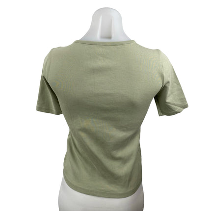 J.Crew Women's Green Perfect Fit Short Sleeve Slim Knit T Shirt Tee Top Size XS