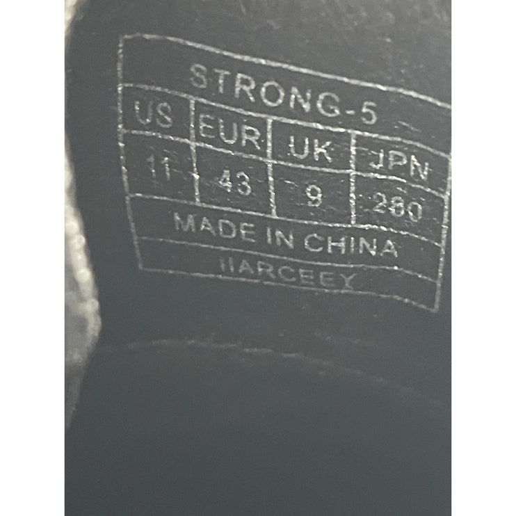 Dream Pairs Black Leather Lace up Round Toe Platform Ankle Combat Boots Size 11