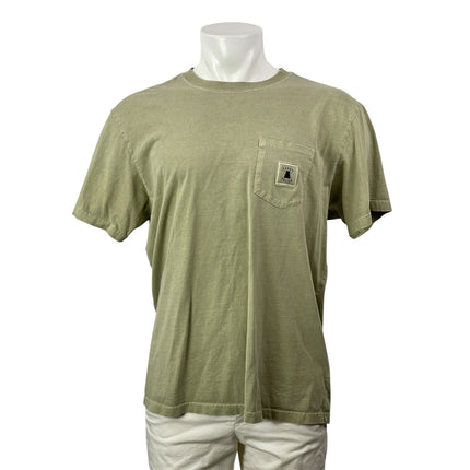 Teddy Fresh Men's Green Cotton Short Sleeve Crew Neck Pocket T Shirt Tee Top L