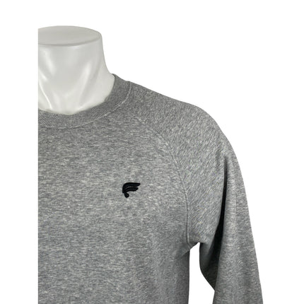 Fabletics Men's Gray Logo Long Sleeve Crew Neck Heather Sweatshirt Top Size L
