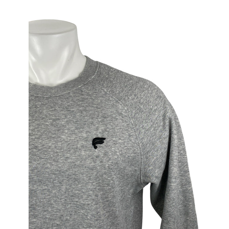 Fabletics Men's Gray Logo Long Sleeve Crew Neck Heather Sweatshirt Top Size L