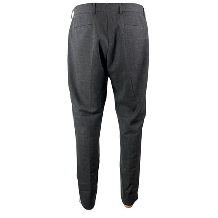 Boggi Milano 100% Wool Men's Gray Slim Fit Straight Trouser Dress Pants Size M
