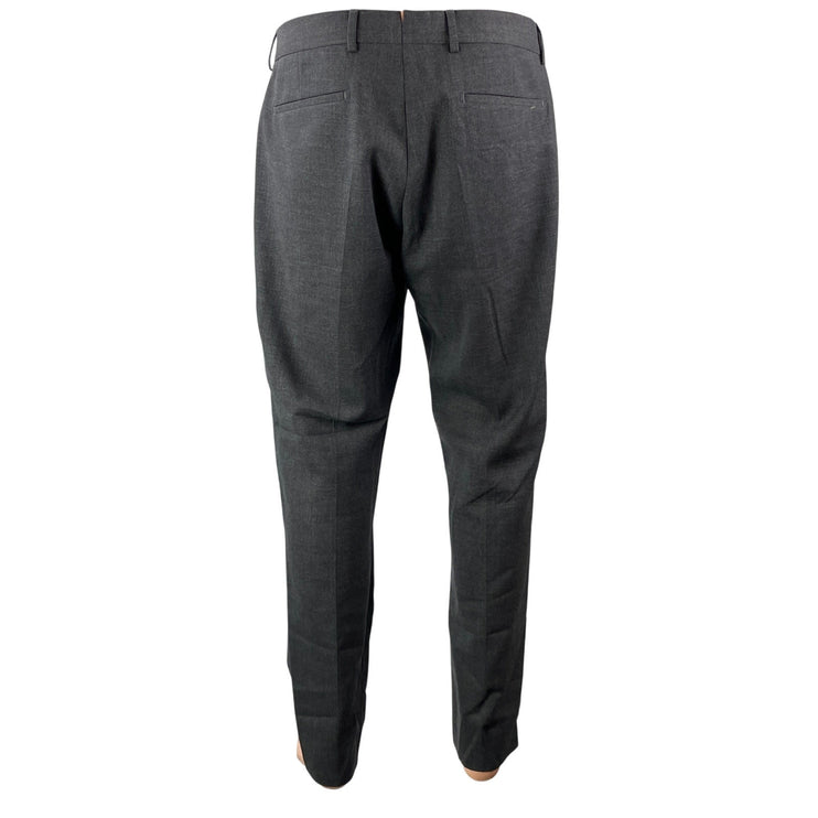 Boggi Milano 100% Wool Men's Gray Slim Fit Straight Trouser Dress Pants Size M