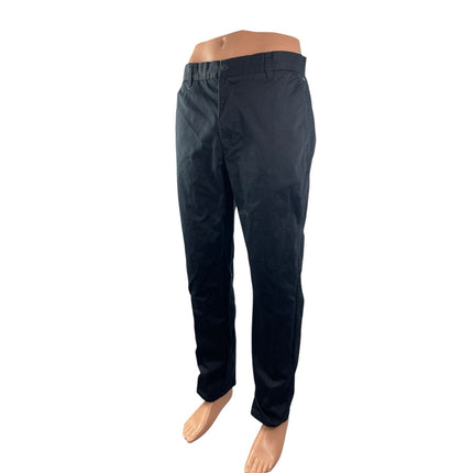 Industrie Men's Black Chino Khaki Straight Tapered Trousers Dress Pants Size 36