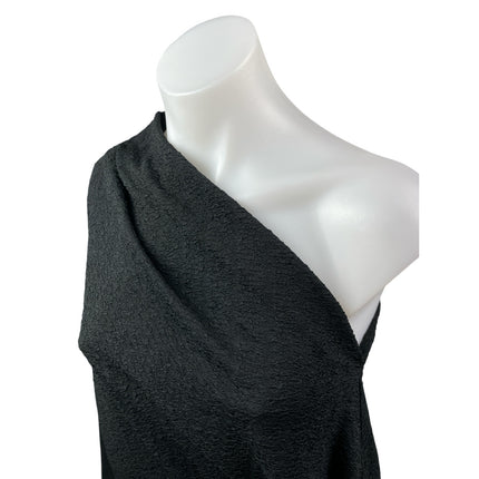 ASTR The Label Black Textured Draped One Shoulder Long Sleeve Blouse Top Size L