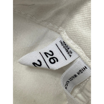 Ann Taylor LOFT Womens White High Rise Flare Bootcut Cropped Denim Jeans Size 26