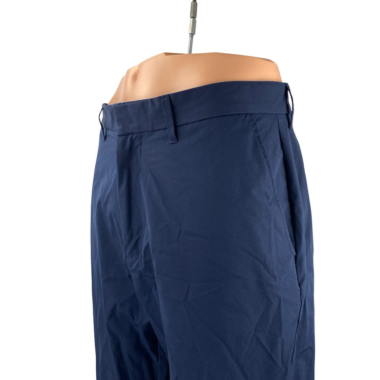 J.Crew Thompson Flex Tapered Men's Navy Blue Mid Rise Chino Trousers Pants 35