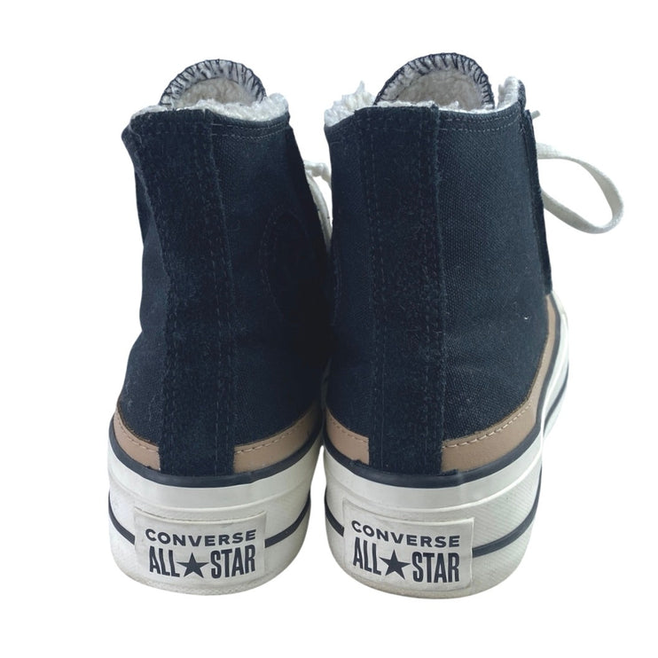Converse Chuck Taylor All Star Raw Edge Black Platform High Top Sneakers Sz 5.5