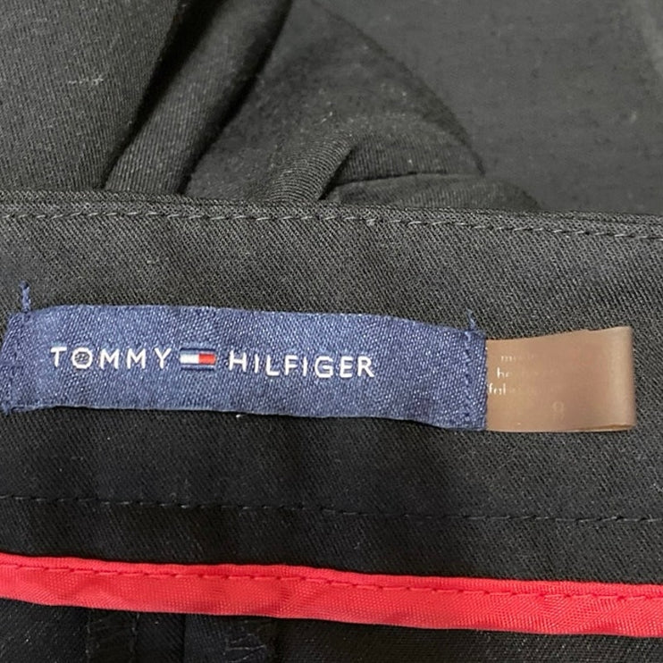 Tommy Hilfiger Women's Black High Waisted Straight Leg Trousers Dress Pants Sz 8