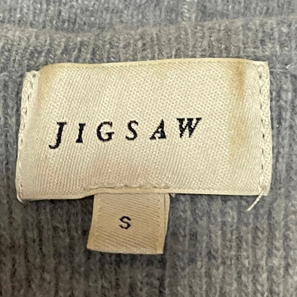 Jigsaw Women's Blue Wool Cashmere Knit Long Sleeve V Neck Sweater Top Size S
