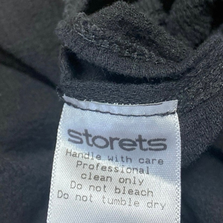 Storets Women's Black Long Bell Sleeves Tie Cropped V Neck Wrap Blouse Top Sz S