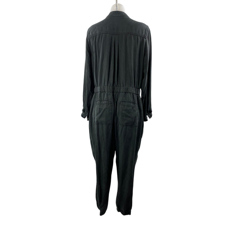 Banana Republic Women's Black Long Sleeve Coverall Utility Jumpsuit Size 14