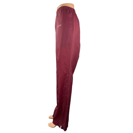 Adidas Women's Red Trefoil Logo Straight Leg Windbreaker Trousers Track Pants M