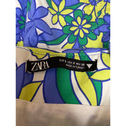 Zara Multicolor Floral Sleeveless Cami Camisole Mini Tank Bodycon Dress Size S