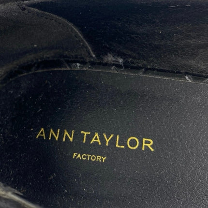 Ann Taylor Women's Black Suede Almond Toe Block Heel Slip On Pumps Shoes Sz 8.5