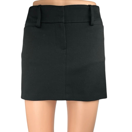 Zara Women's Black High Waisted Stretch Zip Casual Mini Pencil Skirt Size S