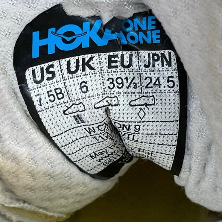 Hoka One One Clifton 9 Women's White Cosmic Gray Athletic Running Shoes 7.5B