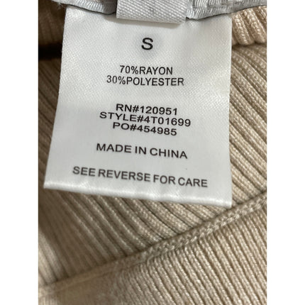 Pink Rose Women's Beige Skinny Flared Yoga Athletic Activewear Trousers Pants S