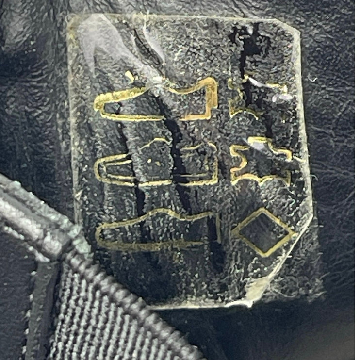 Clergerie Noam Womens Black Leather Lace Up Block Heels Platform Ankle Boots 7.5