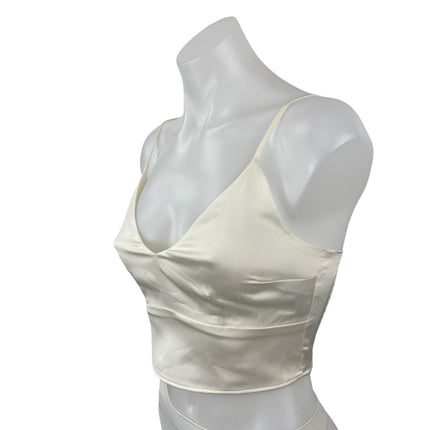 Abercrombie & Fitch Satin Sleeveless Crop Bustier Bralette Cami Tank Top Size XS