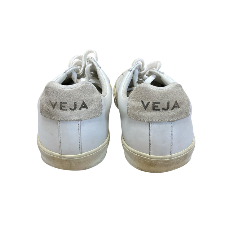Veja Esplar Women White Leather Lace Up Low Top Athletic Sneakers Shoes Size 9.5