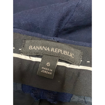 Banana Republic Women's Navy Blue Slim Mid Rise Skinny Chino Trousers Pants Sz 6