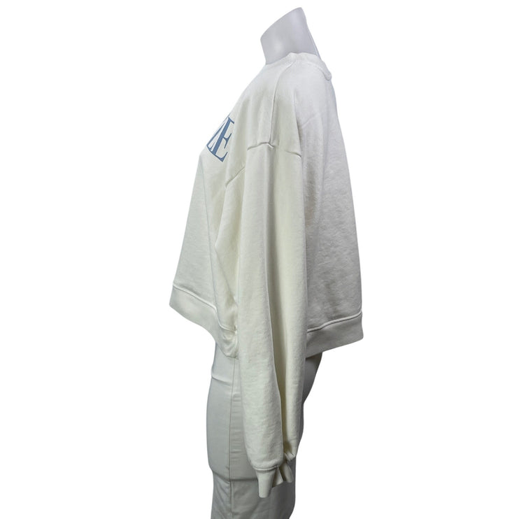 SoulCycle Perry Cream Indoor Cycling Community Long Sleeve Cropped Sweatshirt XL