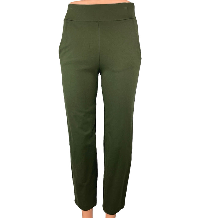 Ann Taylor LOFT Women's Green Pull On High Waisted Straight Casual Pants Sz XXS