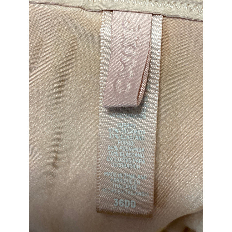 Skims No Show Unlined Balconette Tan Adjustable Underwire Push Up Bra Top 36D