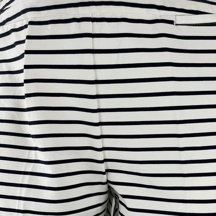 J. Jill Precision Stretch White Striped High Rise Pull On Straight Pants Size 18