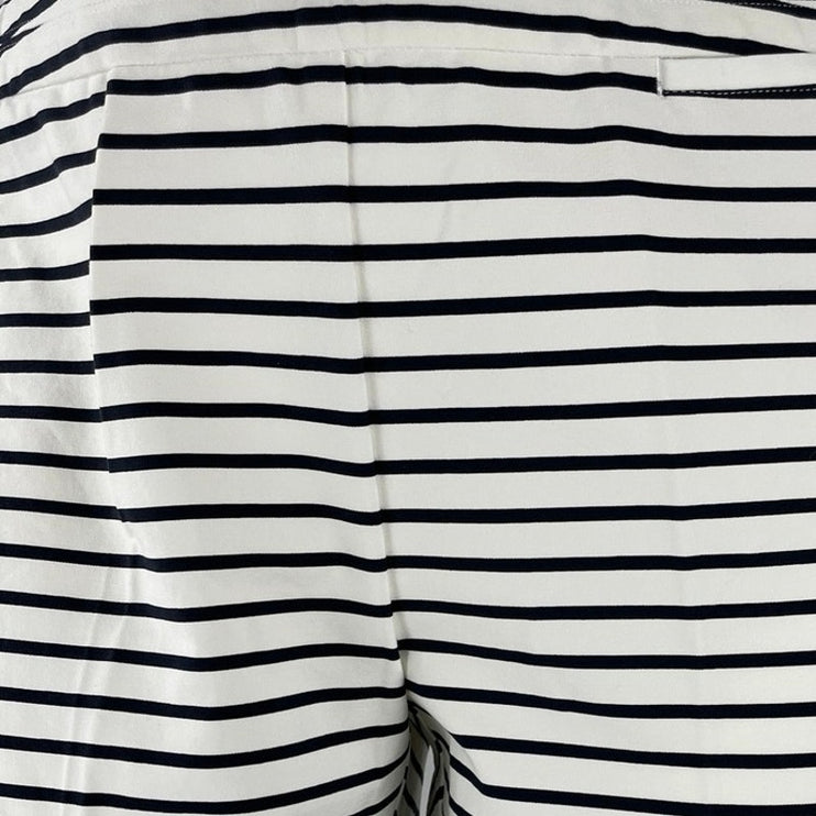 J. Jill Precision Stretch White Striped High Rise Pull On Straight Pants Size 18