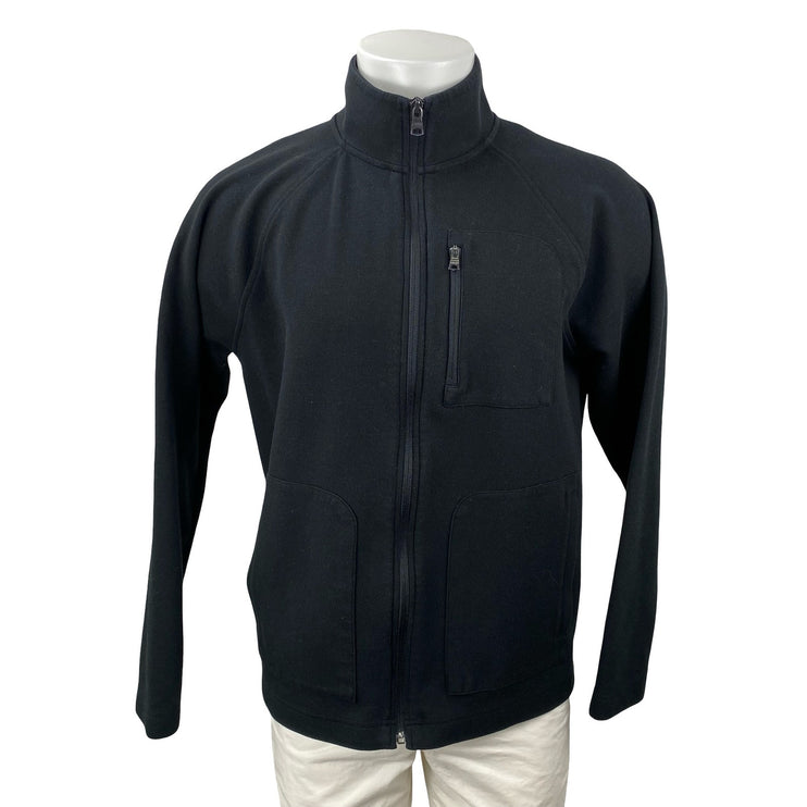 Banana Republic Men's Black Long Sleeve Full Zip Sweater Sweatshirt Top Size L