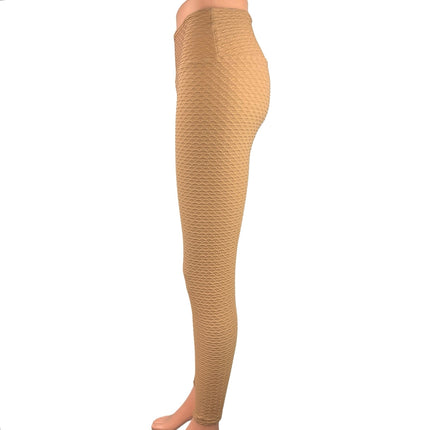 Booty by Brabants Brown Croco Skin Seamless High Rise Textured Leggings Pants OS