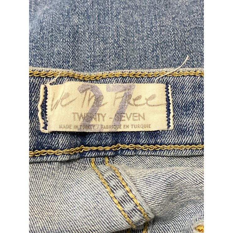 Free People We The Free Blue High Rise Bell Bottom Flare Bootcut Denim Jeans 27