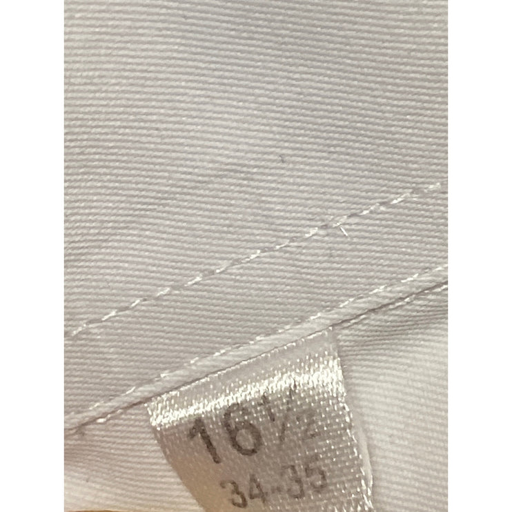TMG Italy Men's White Career Long Sleeve Button Down Dress Shirt Top Size 16