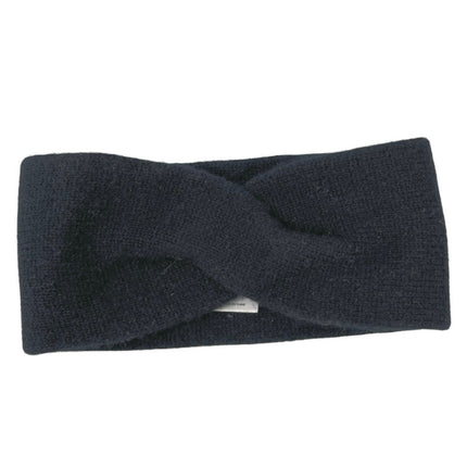 Aritzia Babaton Womens Black Jersey-knit Twist Front-Knot Headband One Size