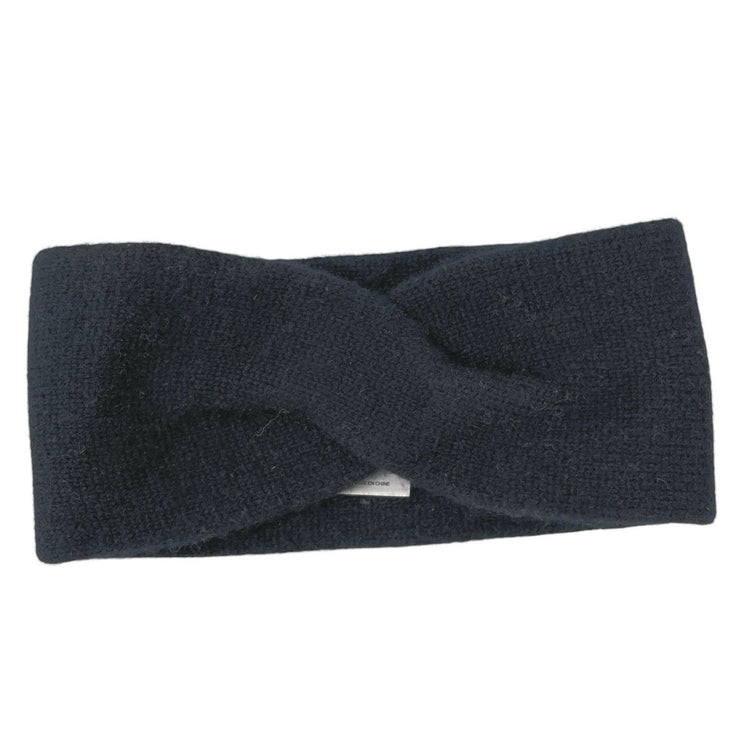 Aritzia Babaton Womens Black Jersey-knit Twist Front-Knot Headband One Size