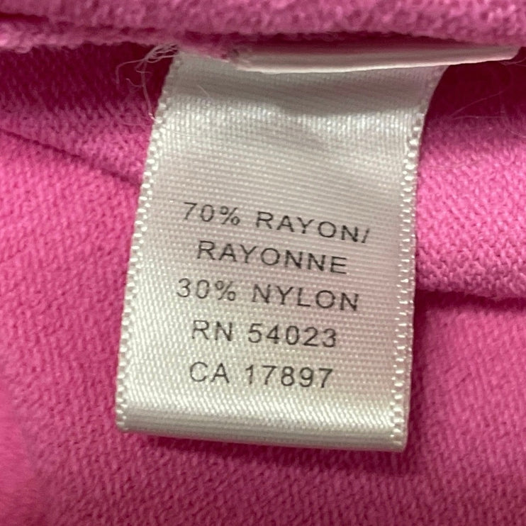 Banana Republic Women's Pink Sleeveless V Neck Ruched Knit Tank Top Size M
