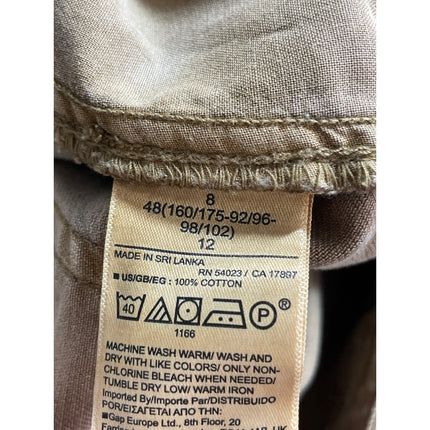 Gap Women's Beige Khaki High Rise Wide Leg Baggy Cargo Trousers Pants Size 8