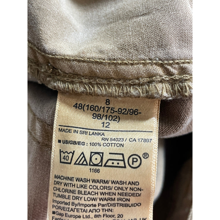 Gap Women's Beige Khaki High Rise Wide Leg Baggy Cargo Trousers Pants Size 8