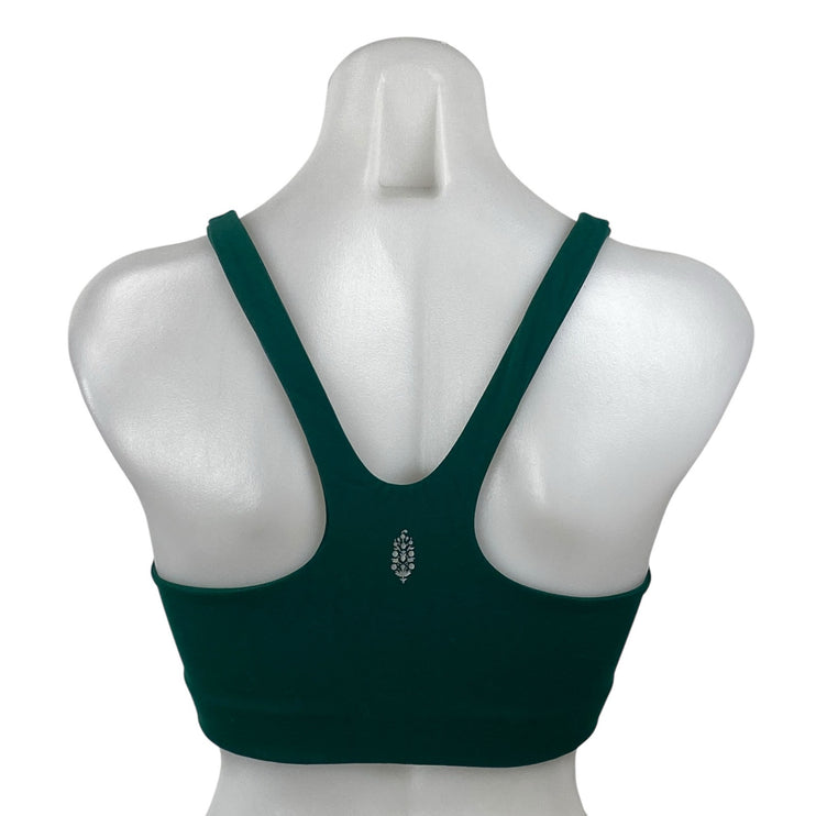 Free People FP Movement Green Racerback Yoga Athletic Sports Bra Crop Top Sz XS