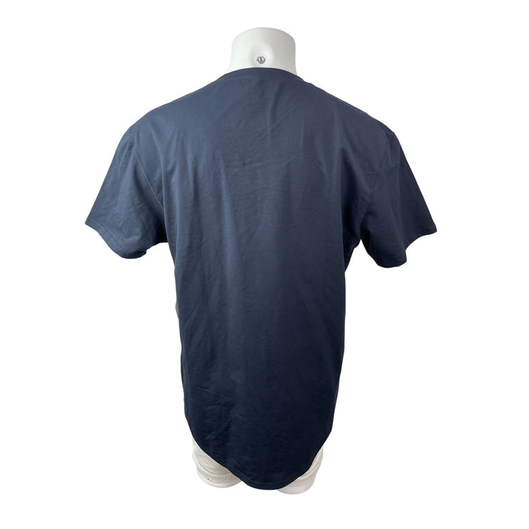 NEW BYLT Men's Blue V Neck Short Sleeve Premium Basic T Shirt Tee Top Size XL