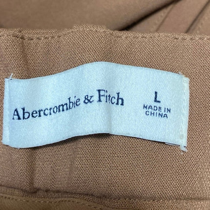 Abercrombie & Fitch Brown Pleated High Waisted Wide Leg Trousers Dress Pants L