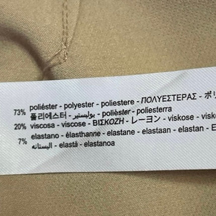 Zara Women's Beige Tan High Waisted Pleated Straight Trouser Dress Pants Size M