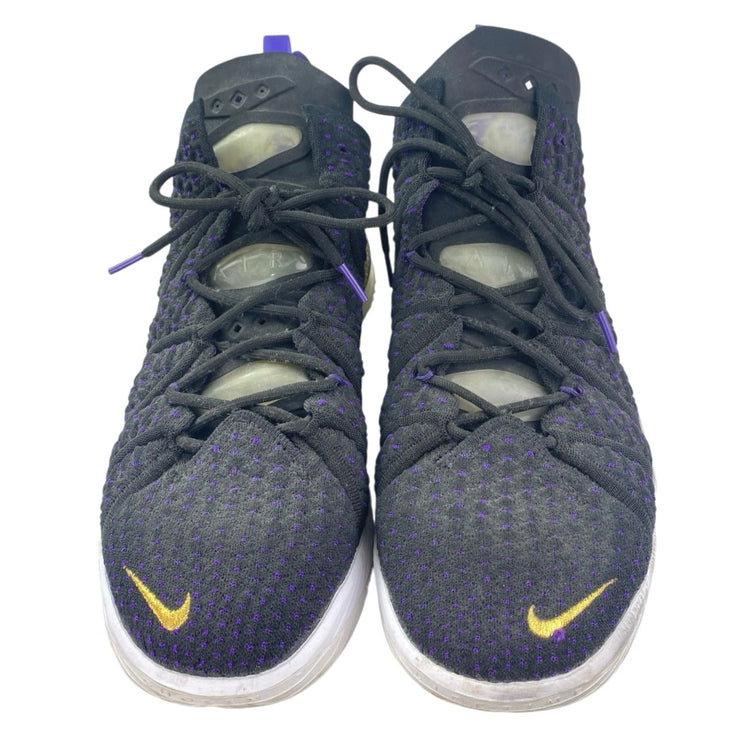 Nike Lebron 18 Lakers Black Purple Lace Up Mid Top Athletic Sneakers Shoes Sz 13