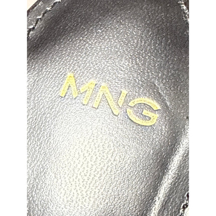 MNG Mango Women's Black Platform Ankle Strap High Heels Maxi Sandals Size 7.5