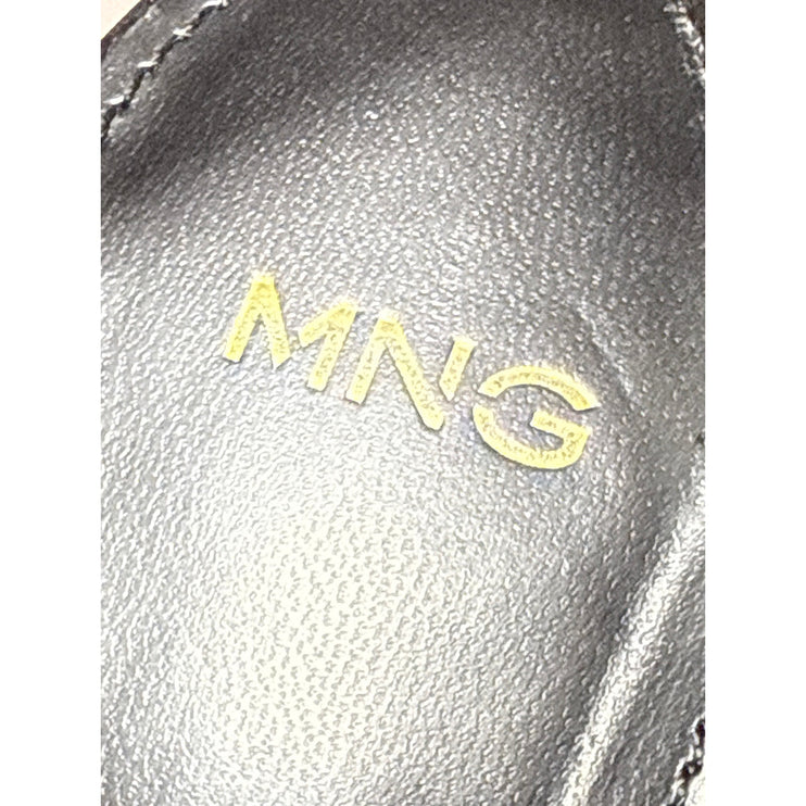 MNG Mango Women's Black Platform Ankle Strap High Heels Maxi Sandals Size 7.5