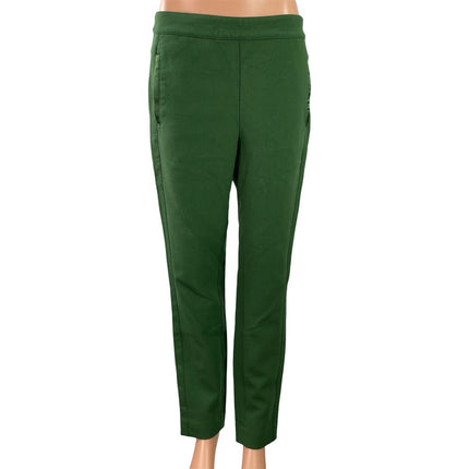 Anthropologie Cartonnier Women's Green High Waist Straight Leg Trousers Pants 8